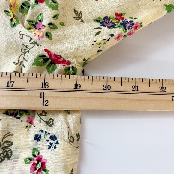 Vintage LEI Yellow Floral Long Sleeve Shirt Snap Button Western Boho - Size XXL - Picture 6 of 7